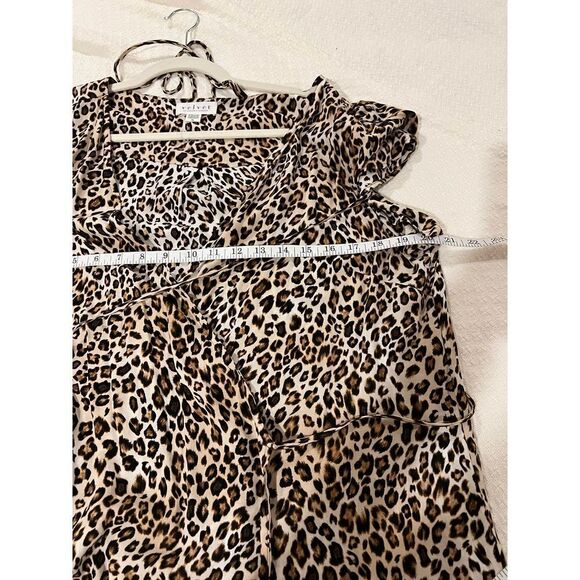 New Velvet by Graham & Spencer leopard wrap dress size xl - Picture 8 of 11